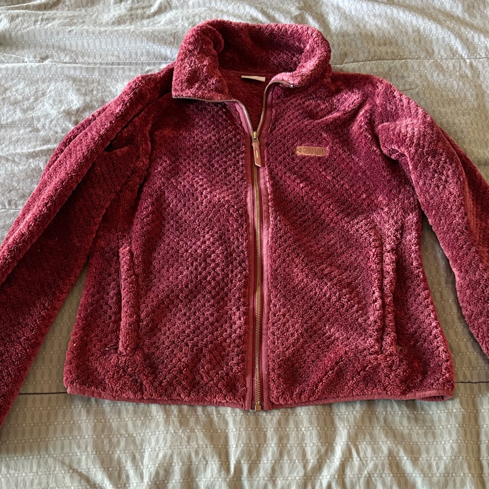 Columbia Women's Fleece Jacket - Burgundy